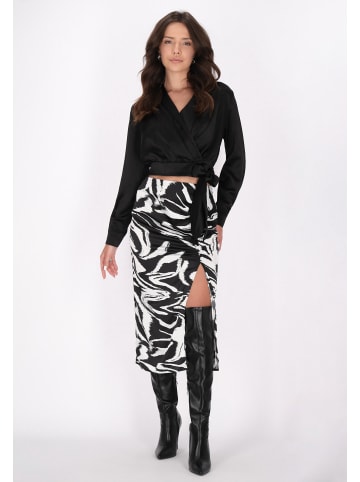 faina Damen Skirt in Schwarz Wollweiss