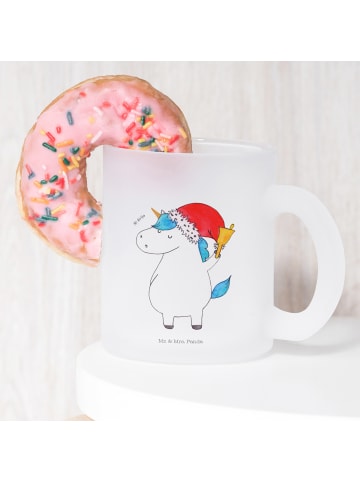 Mr. & Mrs. Panda Große Teetasse Einhorn Weihnachtsmann ohne Spruch in Transparent