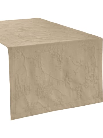Erwin Müller Jacquard, Baumwollmischung Tischläufer Arnsberg in sand