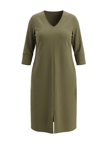 Ulla Popken Midikleid in dunkel khaki