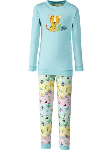 Erwin Müller Single-Jersey Kinder-Schlafanzug in helltürkis