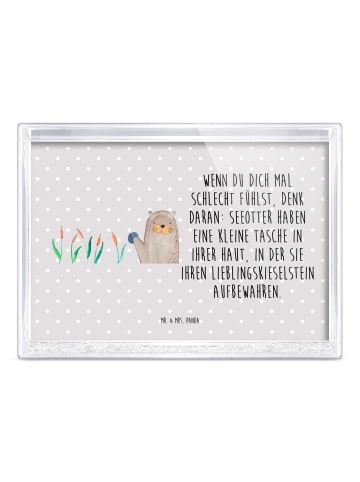 Mr. & Mrs. Panda Fotohalter Otter Stein mit Spruch in Grau Pastell