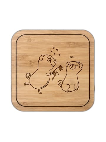 Mr. & Mrs. Panda Bierfilz Mops Verliebt ohne Spruch in Transparent