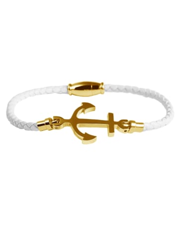 Adeliás Damen Armband Anker aus Edelstahl 18 cm in gold