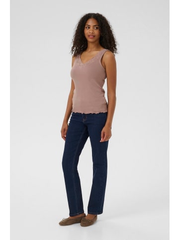 Kaffe Ärmellose Bluse KAjenna Regular fit in Deep Taupe