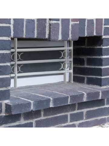 relaxdays Fenstergitter Einbruchschutz in Grau - (B)70-105 x (H)45 cm