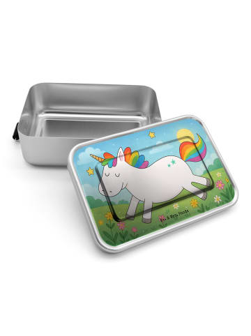 Mr. & Mrs. Panda Metall Brotdose Einhorn Happy Design ohne Spruch in Weiß