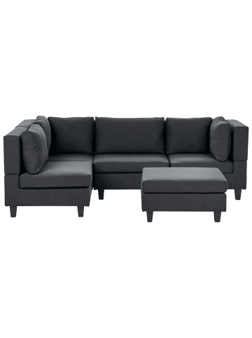 Beliani 5-tlg Modulsofa UNSTAD in Schwarz
