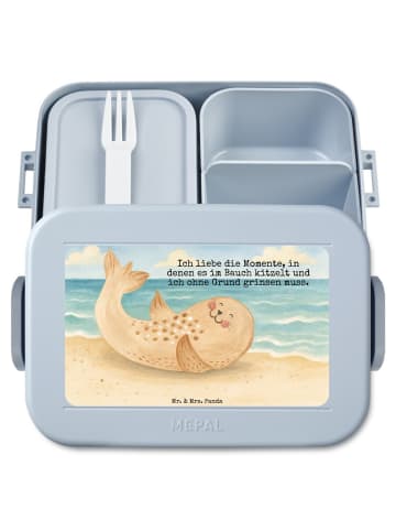Mr. & Mrs. Panda MEPAL Bentobox Robbe Liegen Design mit Spruch in Blau Pastell