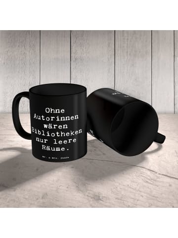 Mr. & Mrs. Panda Teetasse Spruch Autorin Magie mit Spruch in Schwarz