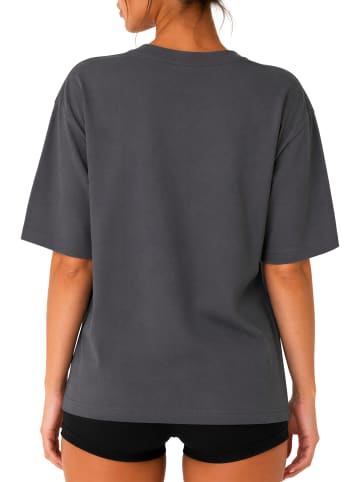Reichstadt Damen Regular Fit T-Shirt Shoulder Drop in Dark Grey