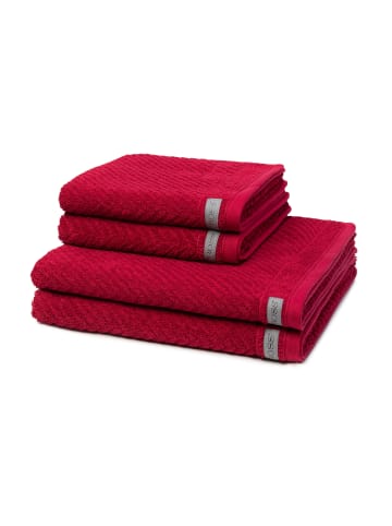 Ross 2 X Handtuch 2 X Duschtuch im Set Smart in Marsala