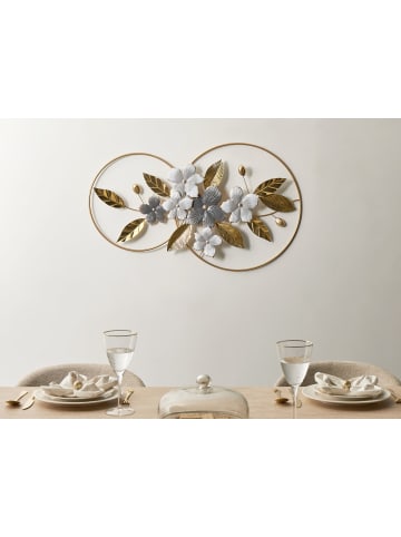 Beliani Wandobjekt DYSPROSIUM in Gold/Weiß/Grau - (W) 101 x (H) 61 x (L) 6 cm