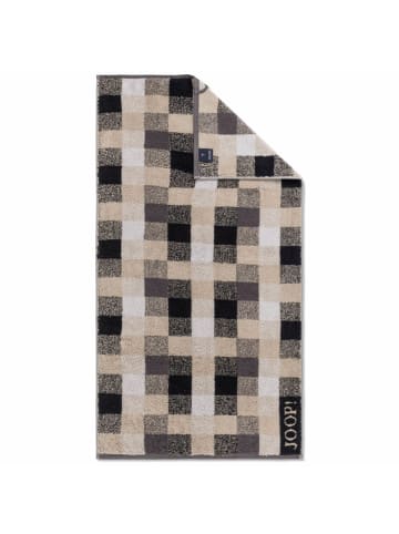 Cawö Handtuch Vibe Karo 1699 37 in Stein-Grau