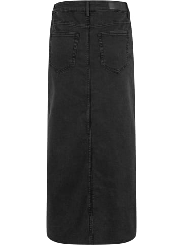 Urban Classics Urban Classics Ladies High Slit Denim Skirt in black washed