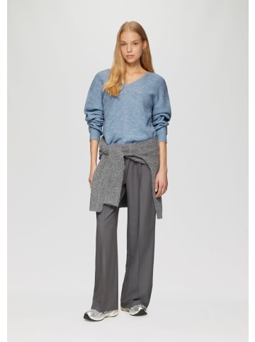QS Strickpullover langarm in Blau