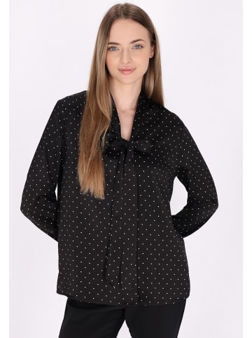 DreiMaster Klassik Bluse in Schwarz Gepunktet