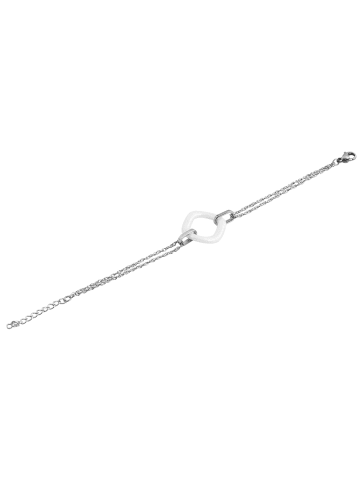Adeliás Damen Armband aus Edelstahl 16+3 cm in silber