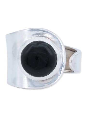 mantraroma 925er Silber - Ringe verstellbar mit Onyx