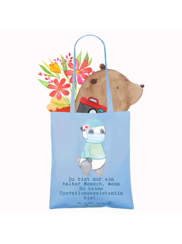 Mr. & Mrs. Panda Uni Tasche Operationsassistentin Herz mit Spruch in Sky Blue