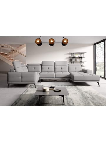 MF Design Nevido Recamiere Links in Mausgrau -  (L) 201 x (B) 350 x (H) 77 cm