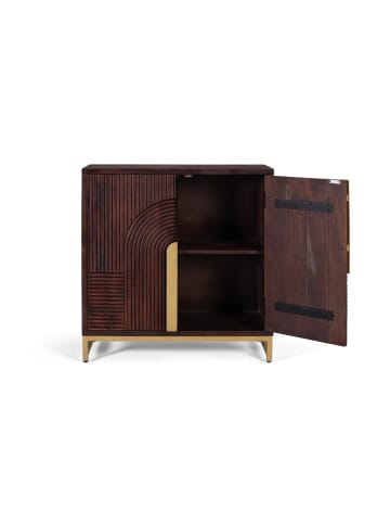 Giner y Colomer Sideboard aus massivem Mangoholz mit goldenen Details in Brown