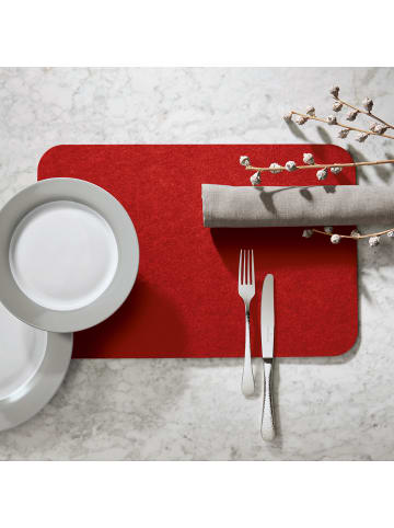 Erwin Müller Filz Tischset 4er-Pack Beja in rot