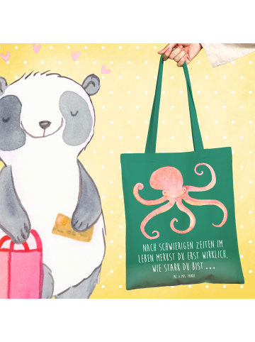Mr. & Mrs. Panda Tasche Tintenfisch mit Spruch in Mint
