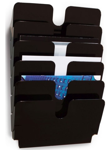 Durable Prospektständerset Flexiplus A4 quer 6-teilig schwarz