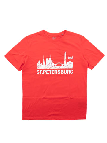 Jack Wolfskin T-Shirt St Petersburg T-Shirt kurzarm Herren Shirt in Schwarz