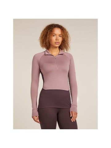 icebreaker Unterhemd Wo Merino 260 ZoneKnit LS Half in Bordeaux433