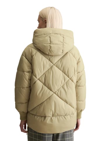 Marc O'Polo DENIM Lange Kapuzen-Steppjacke relaxed in Artichoke Leaf
