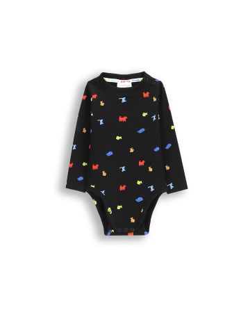 Coccodrillo Langarm-Body in schwarz