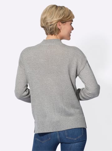 WITT WEIDEN Stehkragen-Pullover in steingrau-meliert