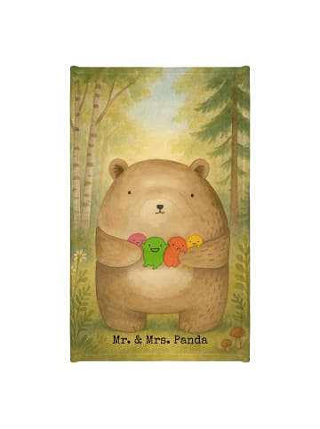 Mr. & Mrs. Panda Gästehandtuch Bär Gefühl Design ohne Spruch in Weiß