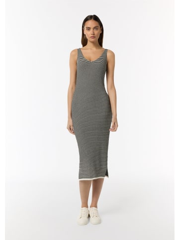 comma CI Kleid lang in Creme-schwarz