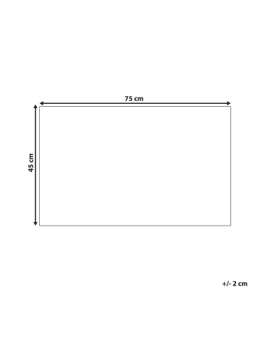 Beliani Fußmatte KIPMIK in Bunt - (W) 45 x (L) 75 cm