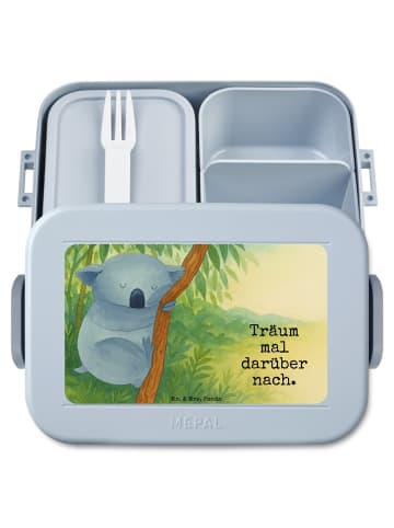 Mr. & Mrs. Panda Bento Box Koalabär Design mit Spruch in Blau Pastell