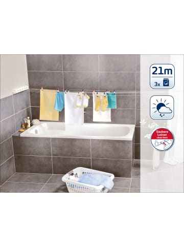 Leifheit Wandtrockner Rollfix 210 Longline weiß 420,0 x 48,0 x 7,3 cm