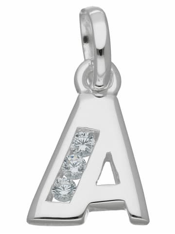 Adeliás 925 Silber Buchstabenanhänger mit Zirkonia in silber