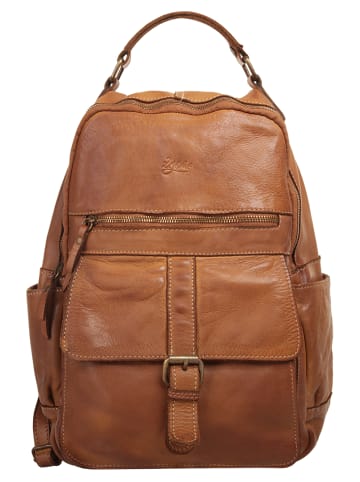 X-ZONE Rucksack echt Leder in cognac