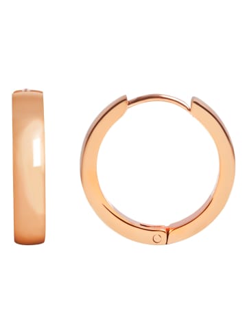 Adeliás Damen Ohrringe – Klappcreole aus Edelstahl in gold