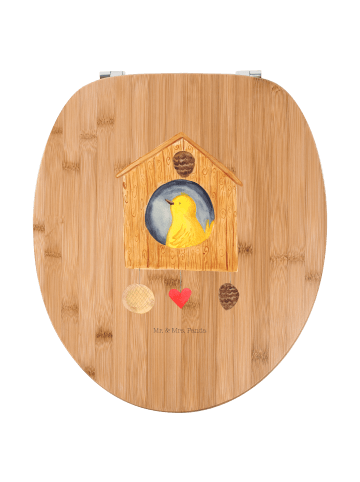 Mr. & Mrs. Panda Toilettendeckel Vogel Haus ohne Spruch in Braun