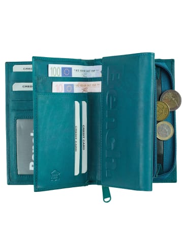 Bench Wonder Geldbörse Leder 15 cm in petrol