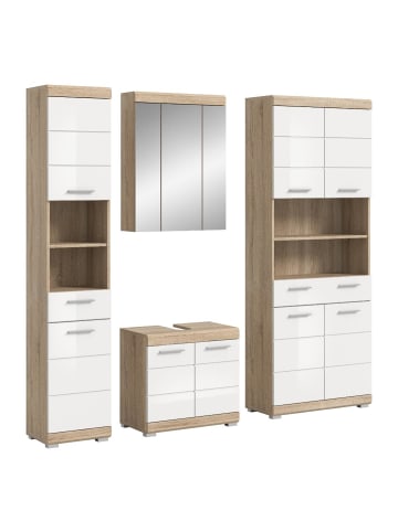 ebuy24 Badmöbelset Lambada Weiß 186 x 34 cm