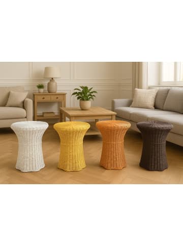 möbel-direkt Beistelltisch Rattantisch in beigefarben