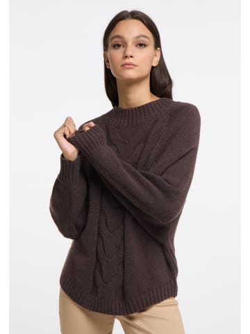RISA Damen Strick Pullover in Braun