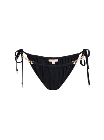 Moda Minx Bikini Hose Clarissa Coin Rouched Tie Side in Schwarz