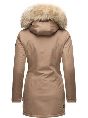 Navahoo Wintermantel Cristal in Taupe Grey