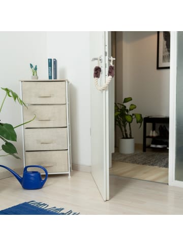 relaxdays 20x Türkordel Klemmschutz in Braun / Beige